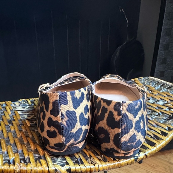 Franco Sarto Leopard Print Mary Jane Ballet Flats Sz 8 - Picture 2 of 6